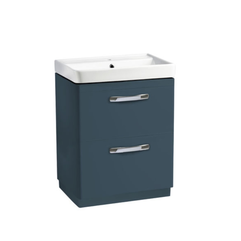 Tavistock Compass 600mm Freestanding Double Drawer Unit & Basin