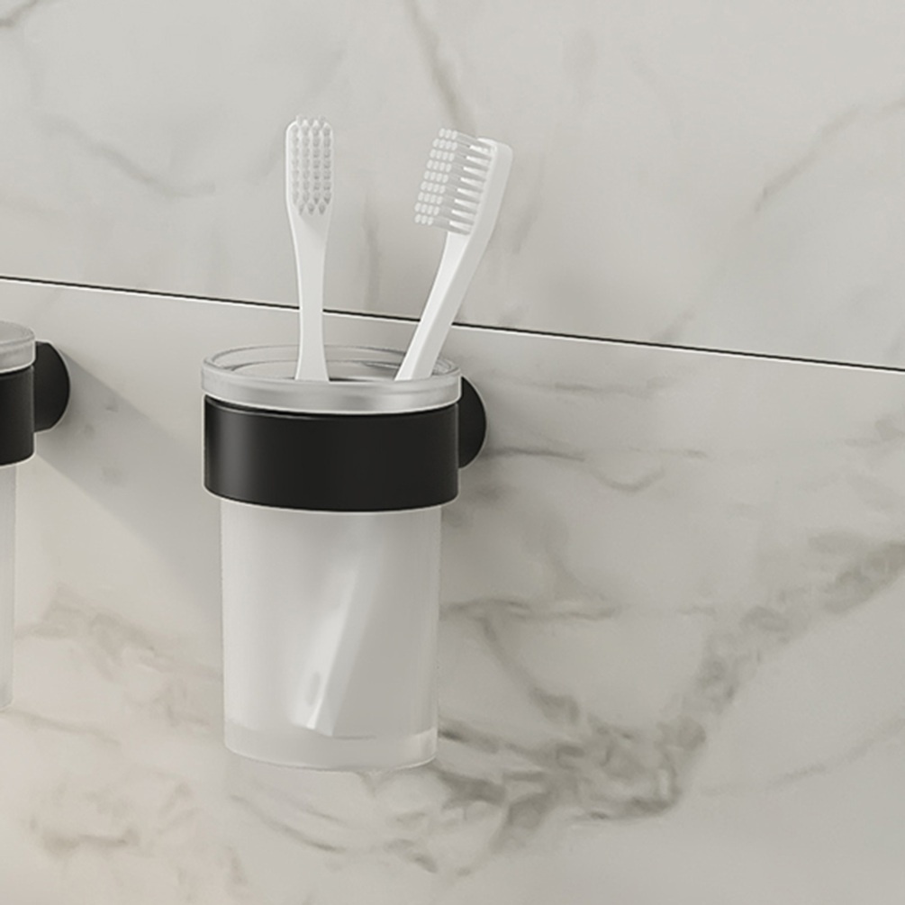 product lifestyle image of origins living pirenei black tumbler holder close up