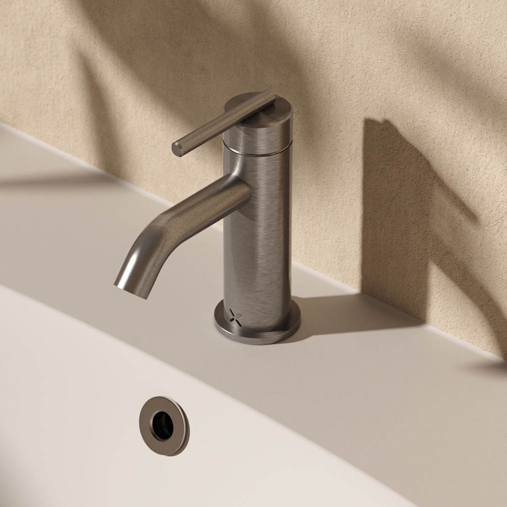 Lifestyle image of Crosswater 3ONE6 Lever Stainless Steel Mini Basin Monobloc
