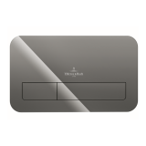 Photo of Villeroy and Boch Viconnect M200 Glass Gloss Grey Dual Flush Plate Cutout