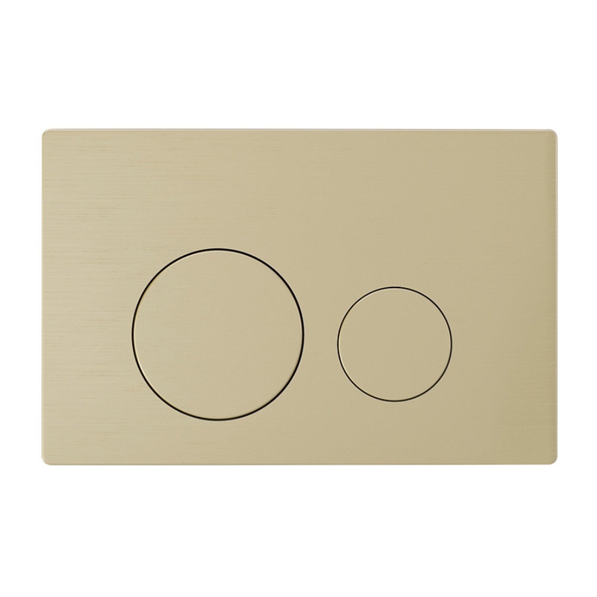 Imex Brushed Brass Round Button Mechanical Dual Flush Plate