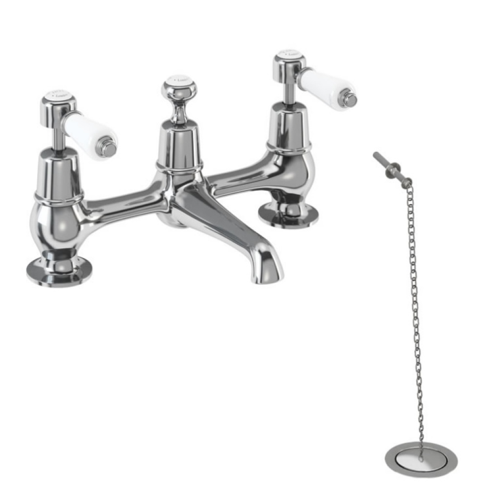 Burlington Kensington 2 Tap Hole Bridge Basin Mixer