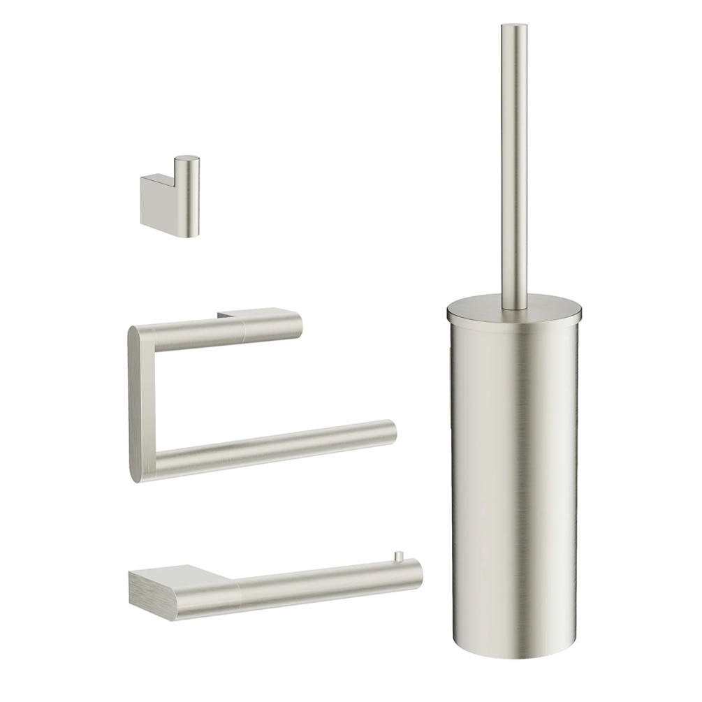 Cutout image of Crosswater MPRO Brushed Nickel Wall-Mounted Accessory Set