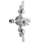 Photo of Bayswater White & Chrome Two Outlet Exposed Shower Valve
