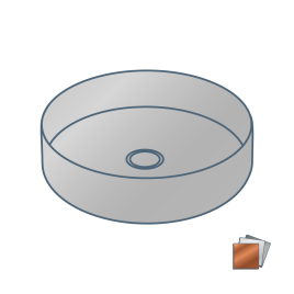 iconography image of metal material basins / bathroom sinks