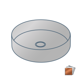 iconography image of metal material basins / bathroom sinks