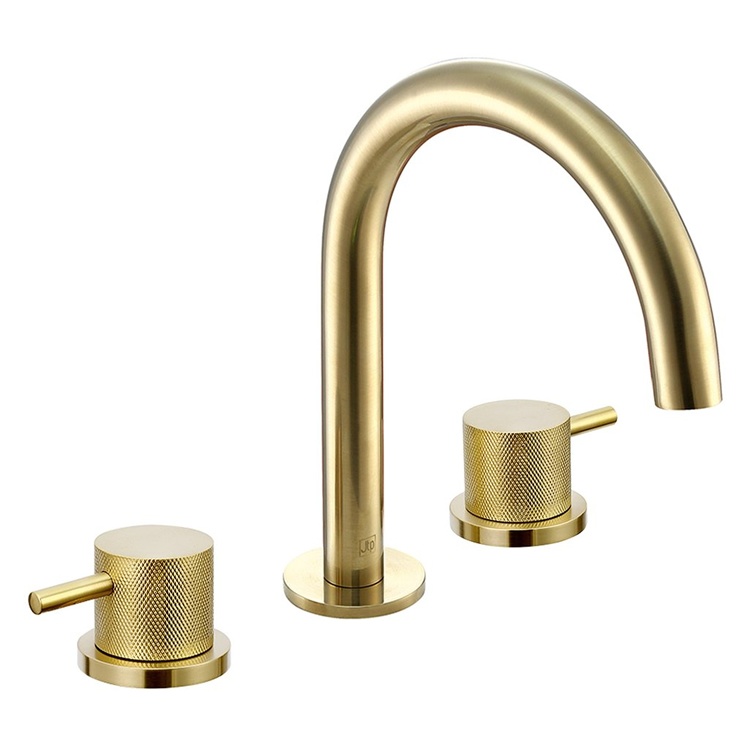 JTP Vos Brushed Brass 3 Tap Hole Basin Mixer DH23193BBR Sanctuary