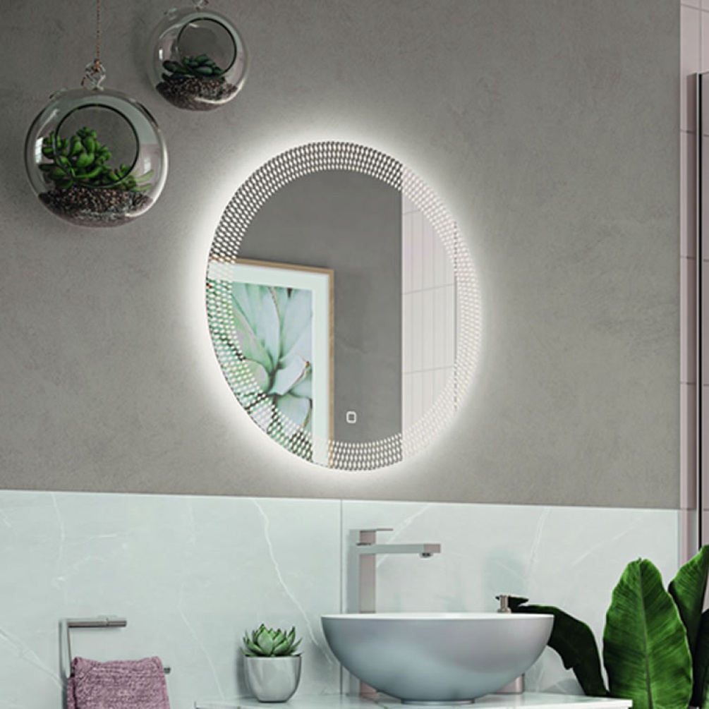 Lifestyle image of Crosswater Canvass LED Bathroom Mirror