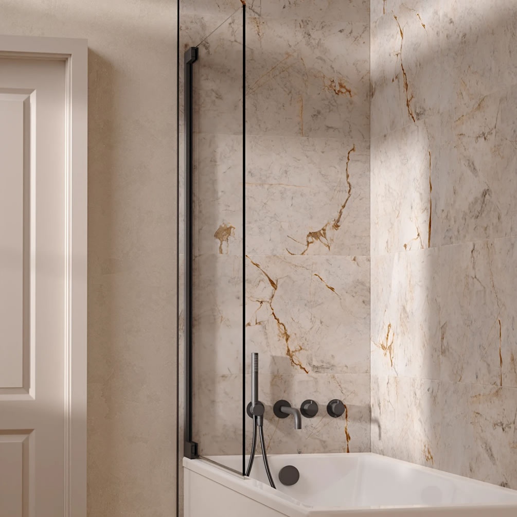 Lifestyle image of Crosswater Module Slate Dual Outlet Bath Spout Set