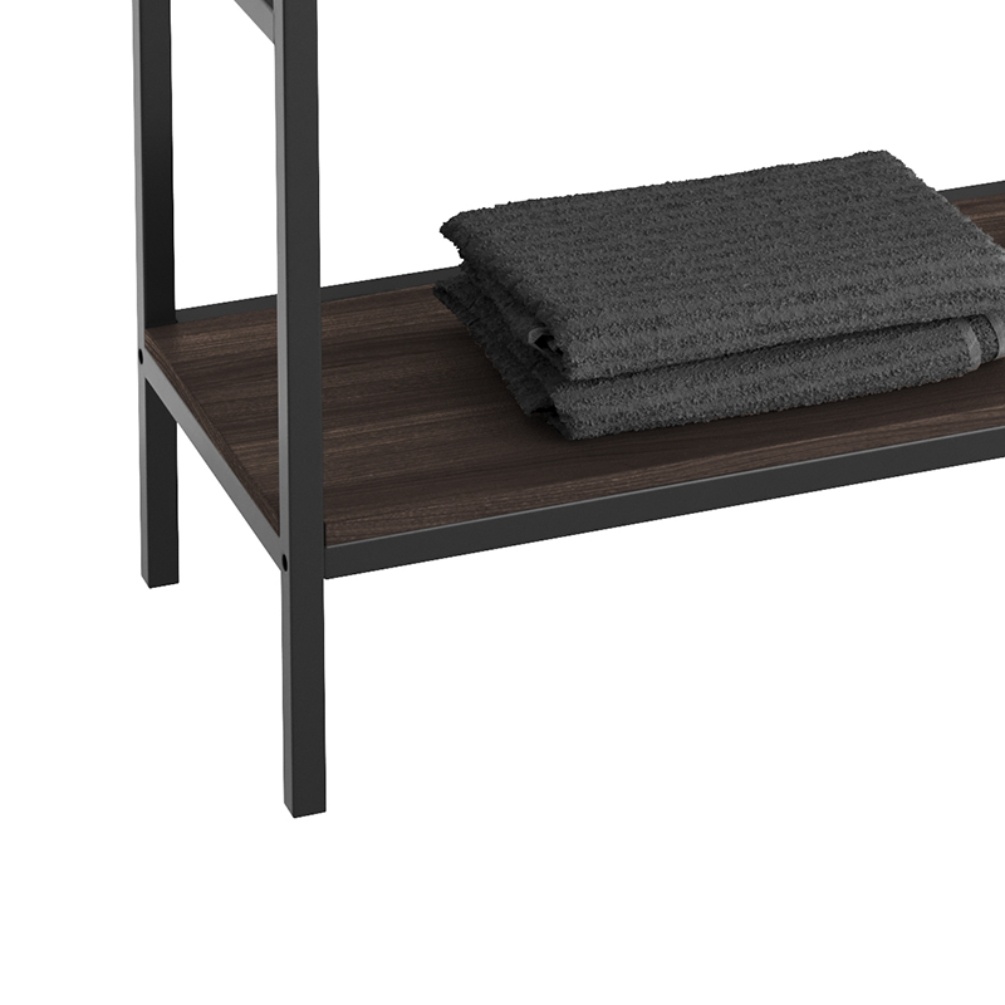 Product Cut out image of the Abacus Concept Noir Lava 800mm Washstand Shelf