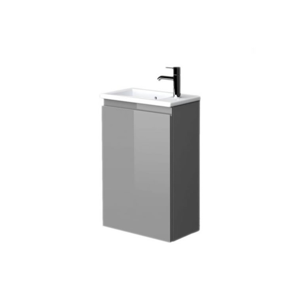 Rak Joy 410mm Urban Grey Cloakroom Unit & Basin - Image 1