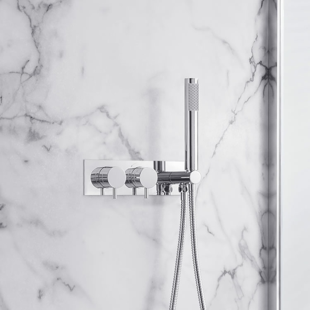 Photo of Crosswater MPRO Chrome Thermostatic Valve with Kit