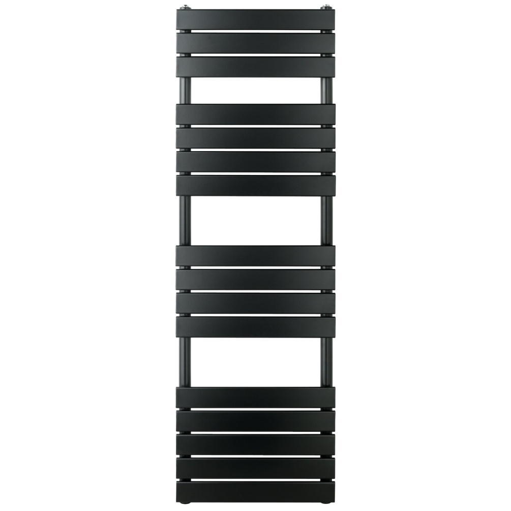 JTP Hix Matt Black 1600mm x 500mm Towel Radiator Cut Out