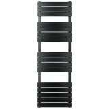 JTP Hix Matt Black 1600mm x 500mm Towel Radiator Cut Out