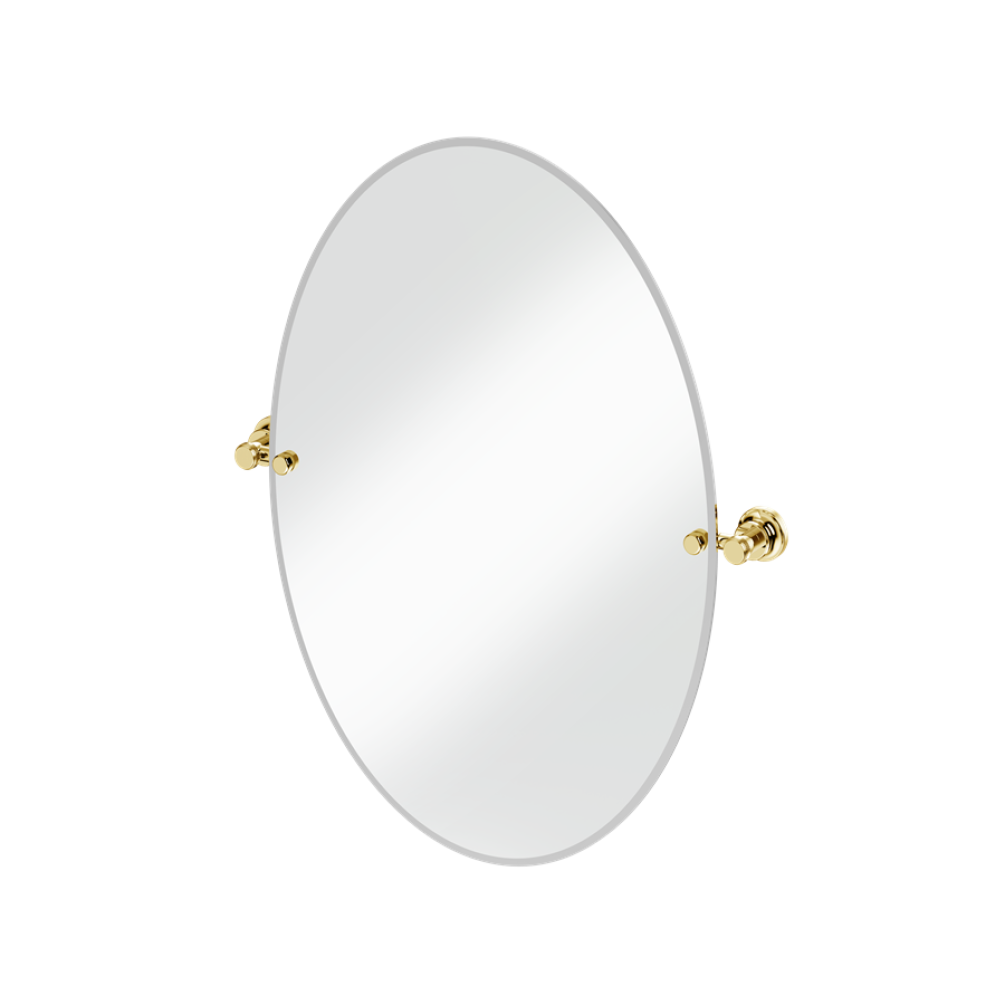 Burlington 500 x 700mm Oval Mirror With 1909 Gold Fixings