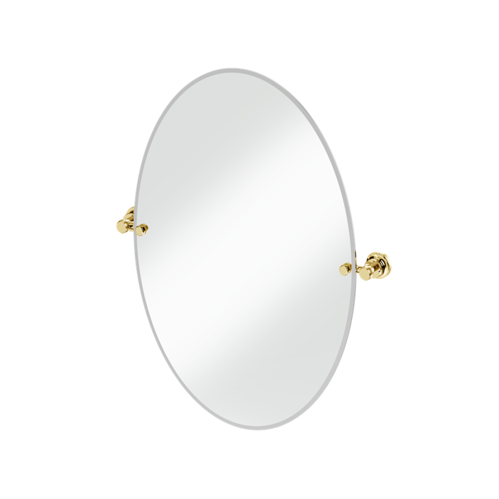 Burlington 500 x 700mm Oval Mirror With 1909 Gold Fixings