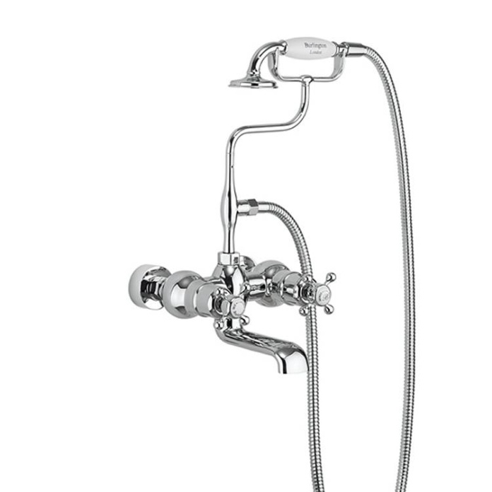Product Cut out image of the Burlington Tay Wall Mounted Thermostatic Bath Shower Mixer