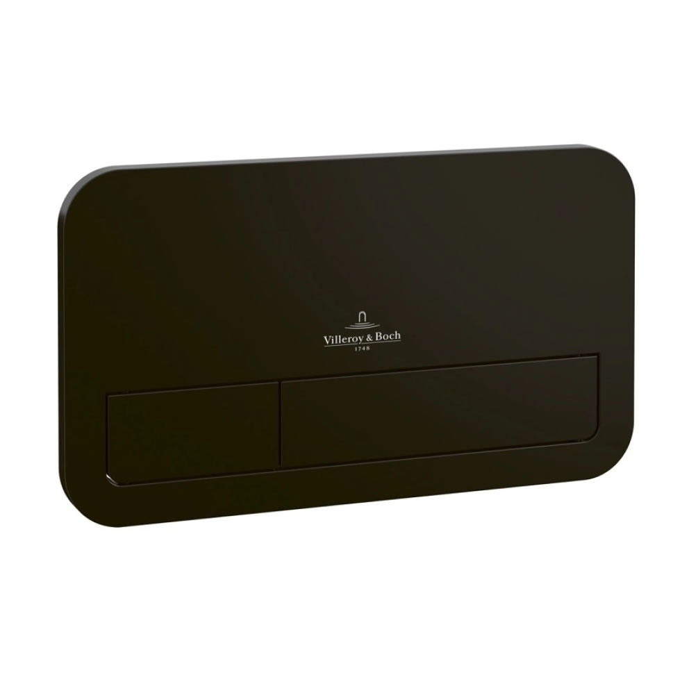 Cutout image of Villeroy & Boch ViConnect E200 Matt Black Dual Flush Plate