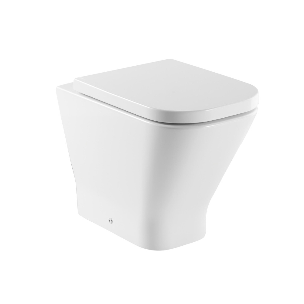 Product cut out image of the Roca The Gap Square Back to Wall Comfort Height Toilet