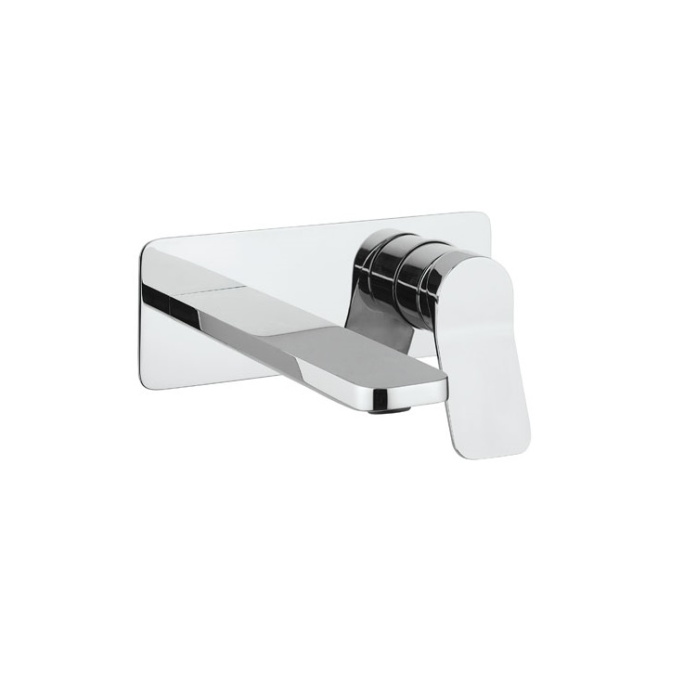 Product cutout image of Crosswater Glide II Wall Mounted 2 Tap Hole Chrome Basin Mixer GD121WNC