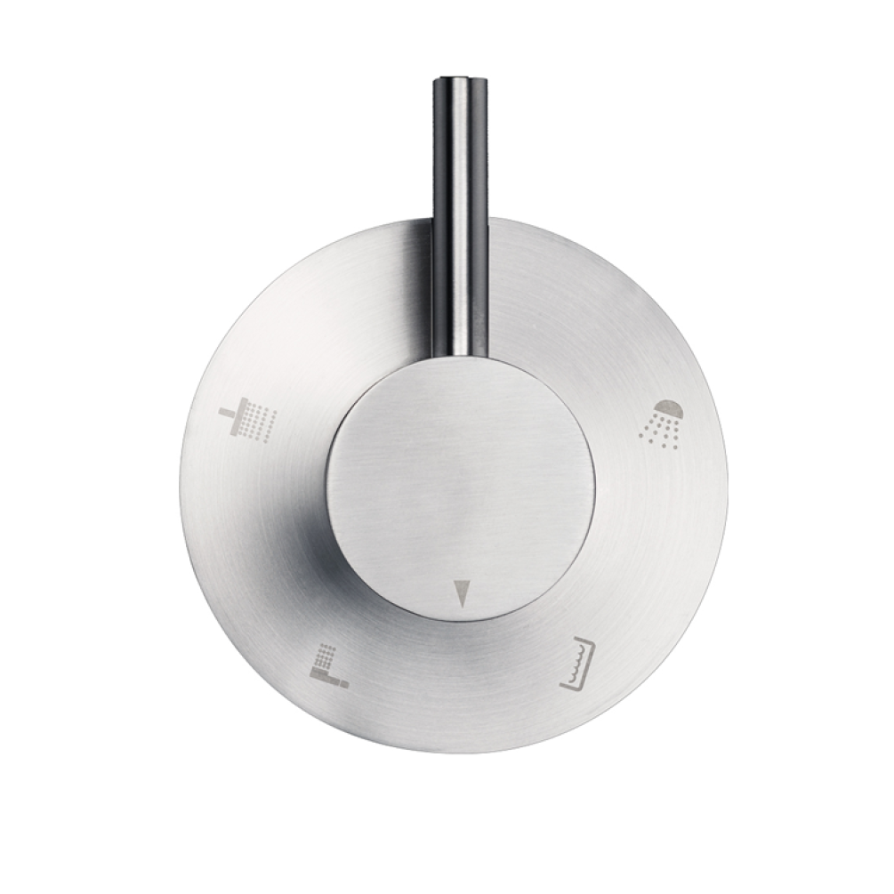 Photo of JTP Inox Brushed Stainless Steel 4 Way Diverter Valve Cutout