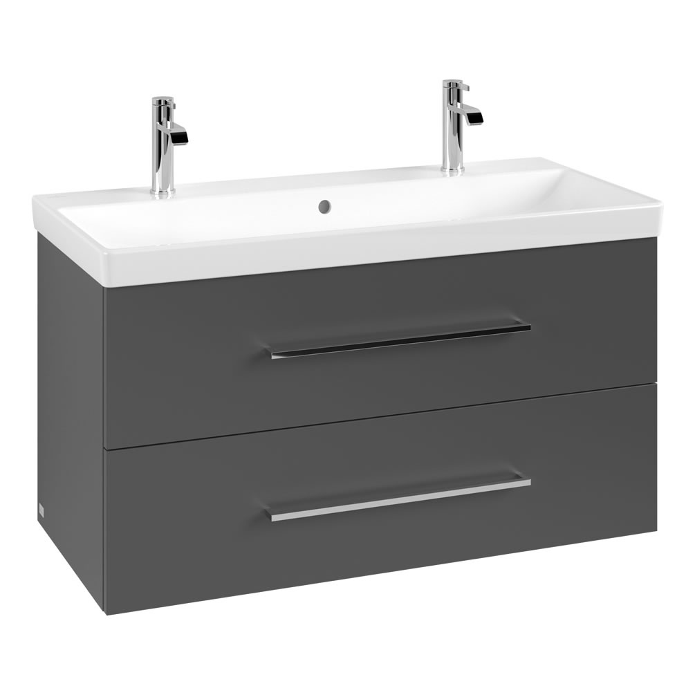 Cutout image of Villeroy & Boch Avento Graphite 1000mm Wall-Hung Basin Vanity Unit