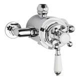 Photo of Bayswater White & Chrome Single Outlet Exposed Thermostatic Shower Valve