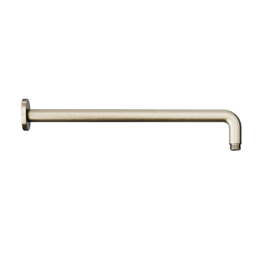 Product Cut out image of the Abacus Emotion Brushed Nickel Round 380mm Fixed Wall Shower Arm