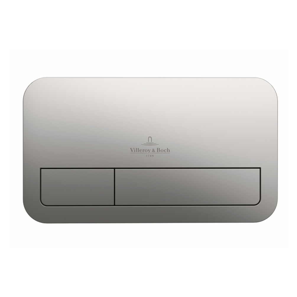 Photo of Villeroy and Boch Viconnect E200 Brushed Chrome Dual Flush Plate Cutout