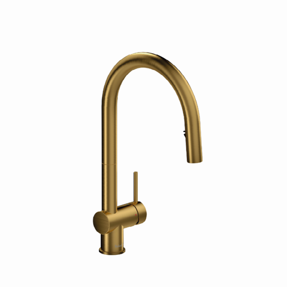 Photo of the Riobel Azure Single Lever Kitchen Mixer in Brushed Gold
