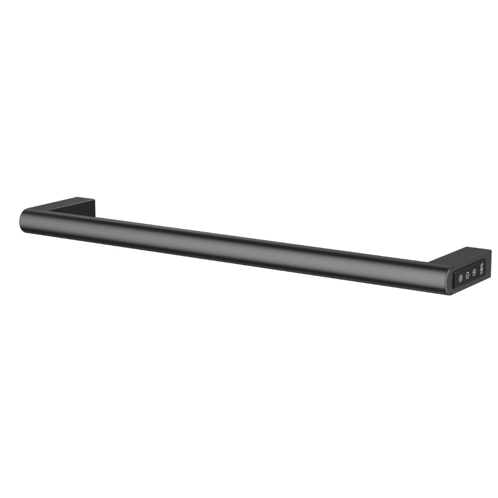 JTP Ora Brushed Black Electric Designer Heated Towel Rail Cut Out
