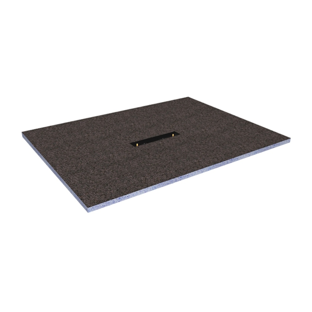 Product cut out image of the Abacus Elements Linear 1200mm x 900mm Wetroom Former Kit with 300mm Centre Drain