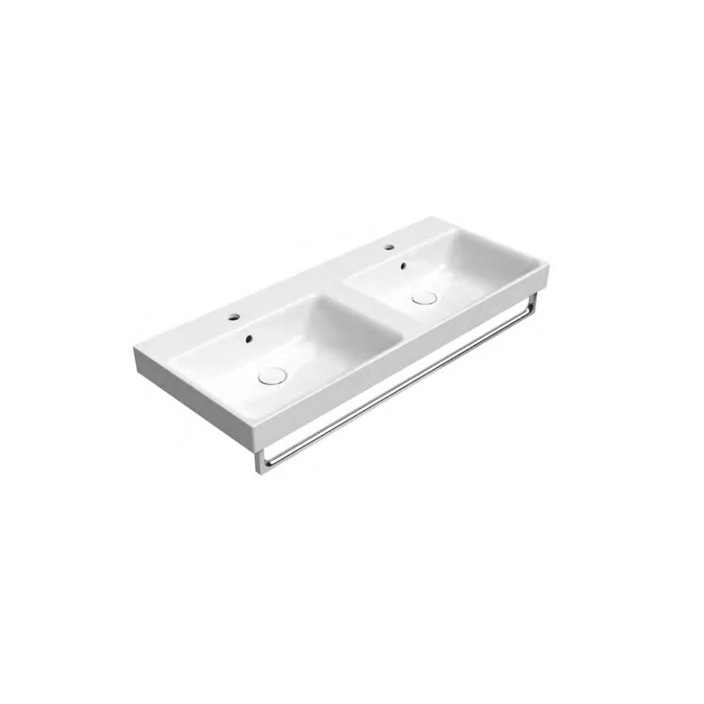 Cutout image of GSI Nubes 1200 x 500mm Wall-Hung Double Basin