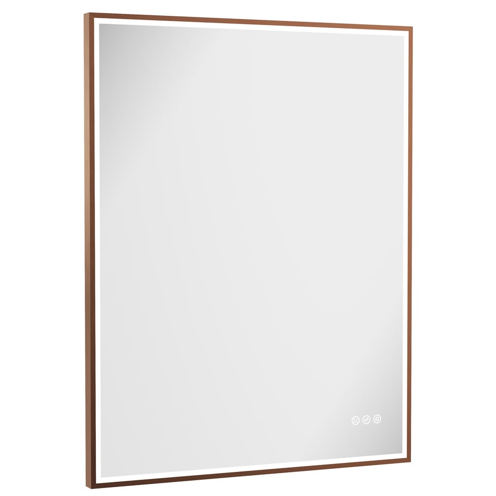 Cutout image of Crosswater MPRO 700 x 900mm Brushed Bronze LED Mirror