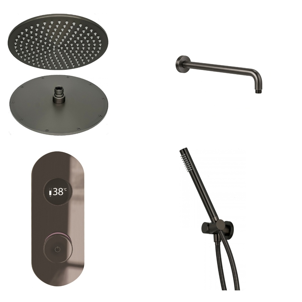 Ted Togo Gunmetal Oval Valve Wall Arm Cut Out