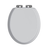 Heritage White Gloss Soft Close WC Seat With Chrome Hinges
