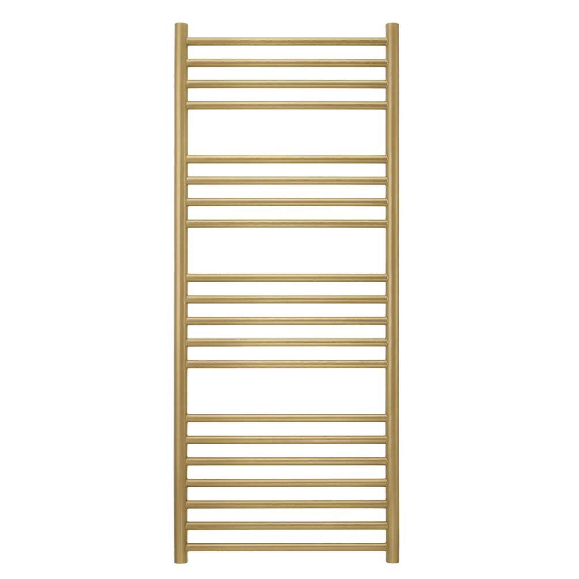 JIS Sussex Ashdown Light Brushed Brass Heated Towel Rail