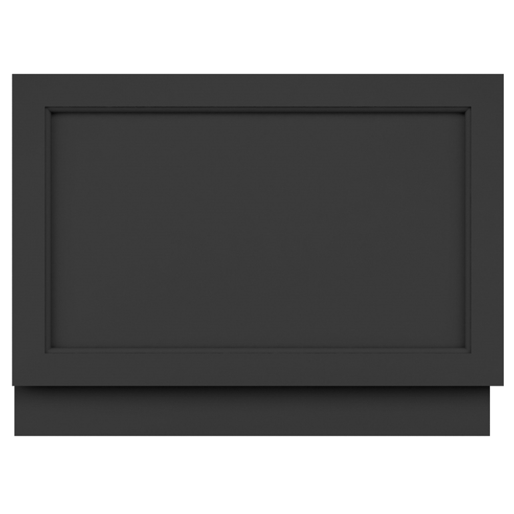 Product cut out image of Bayswater 800mm Matt Black End Bath Panel BAYF446