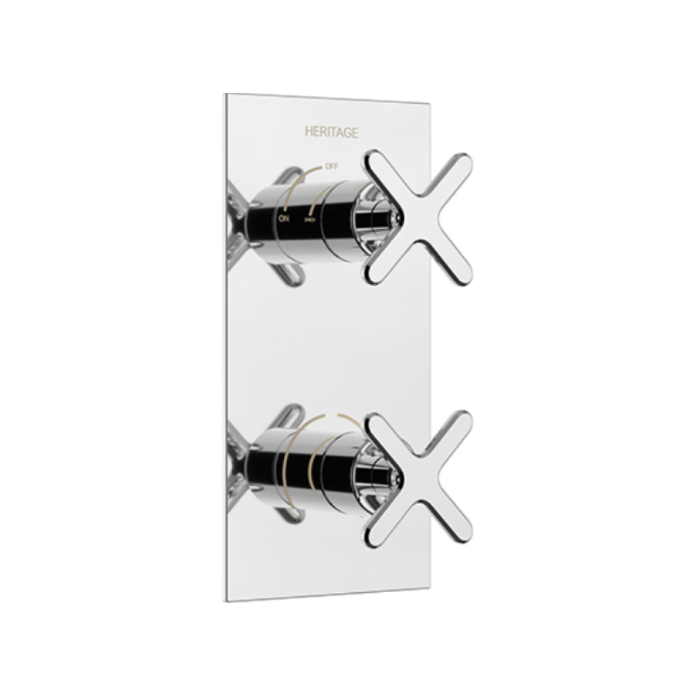Heritage Salcombe Chrome Concealed Shower Valve - Single Outlet