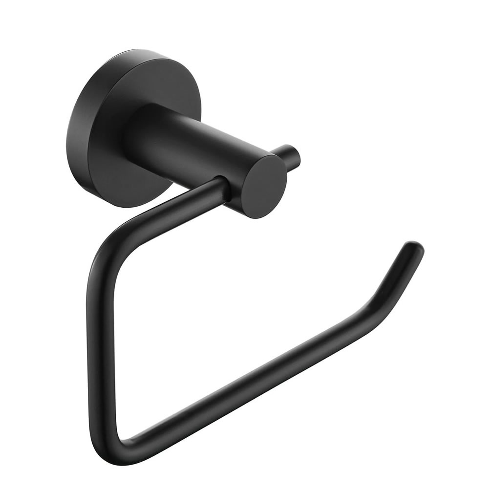 Heritage Lullington Matt Black Toilet Roll Holder