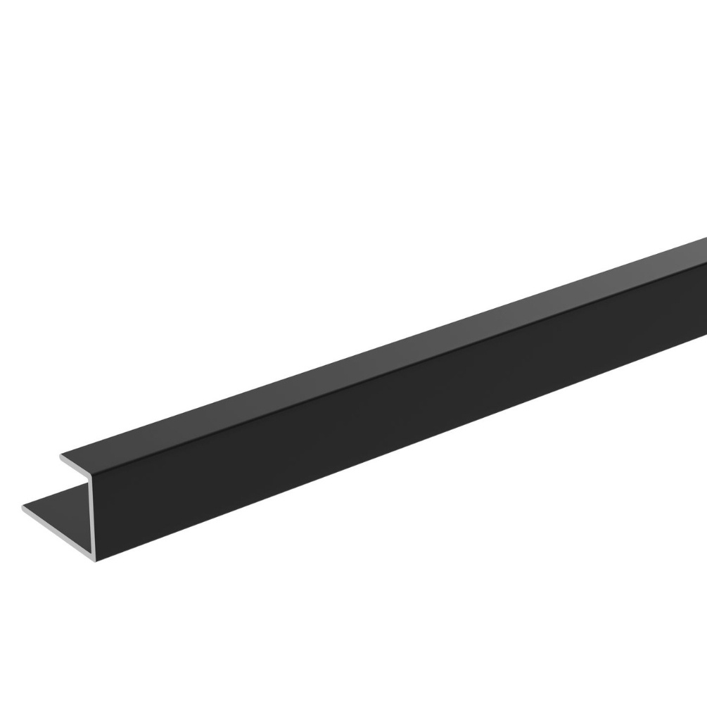 Cut out image of the Showerwall Laminate Matt Black Trim - ET4