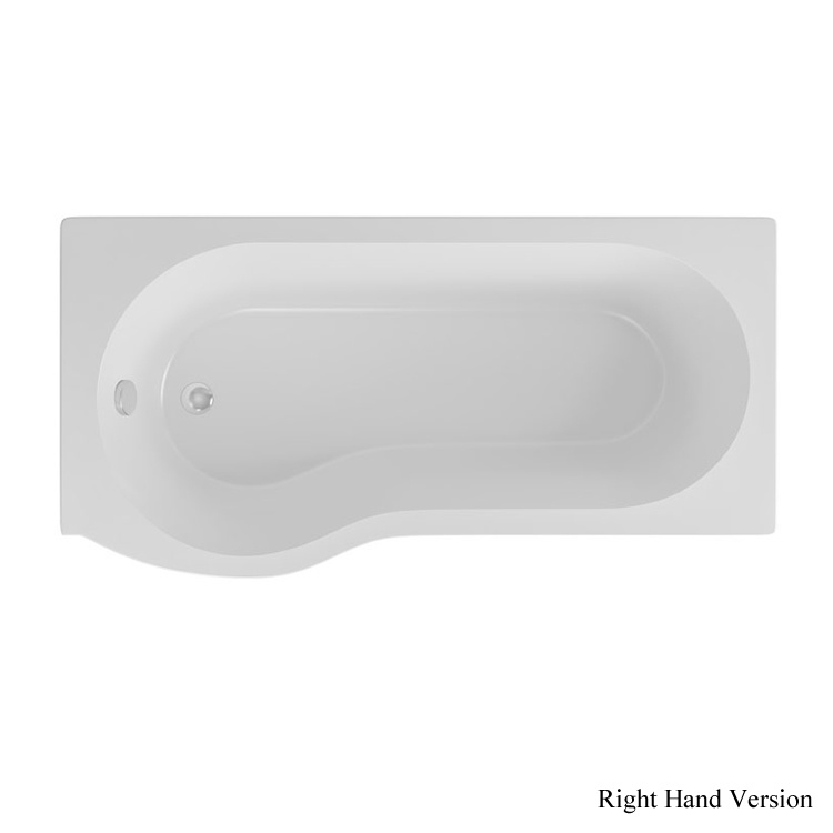 Eastbrook Beaufort Shannon 1500 x 850mm P Shape Shower Bath Sanctuary