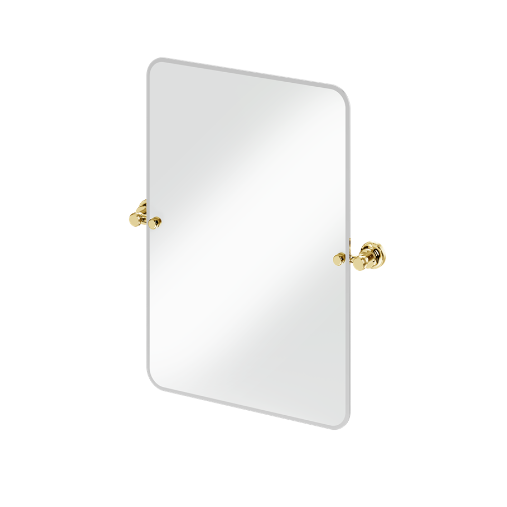 Burlington Rectangular Mirror With 1909 Gold Fixings