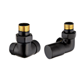Photo of JTP Vos Matt Black Corner Radiator Valves Cutout