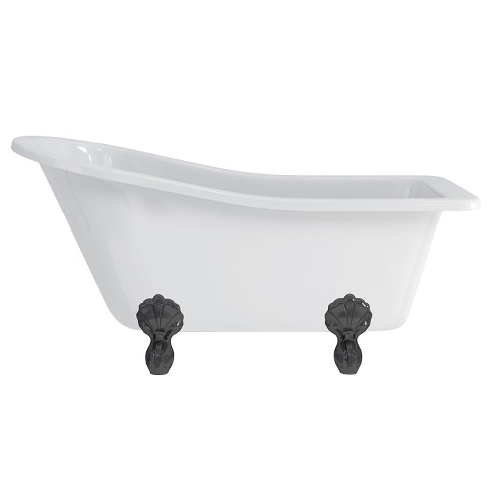 Burlington Buckingham Freestanding Bath With Black Claw Feet