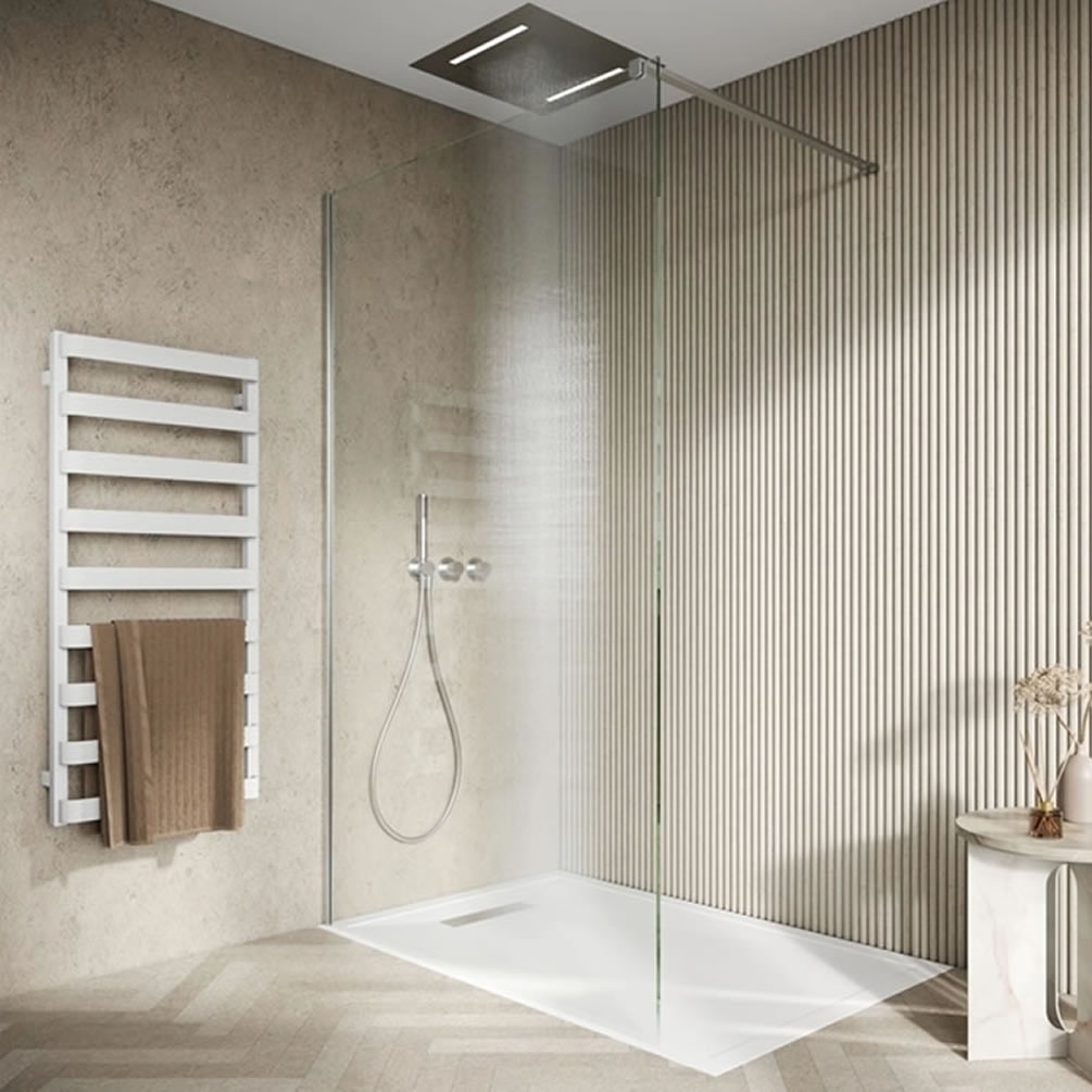 Crosswater Gallery 8 Brushed Stainless Steel 1000mm Wetroom Screen
