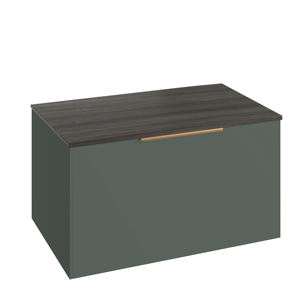 Abacus Concept Sit On Sage Green 800mm Vanity Unit - Lava Countertop