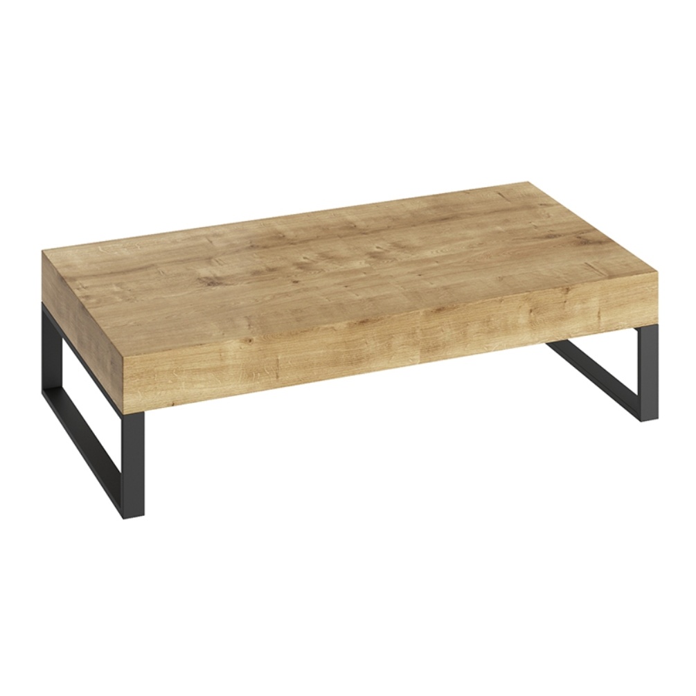 Product Cut out image of the Abacus Concept Cloud Halifax Oak 800mm Shelf with Matt Black Towel Hangers