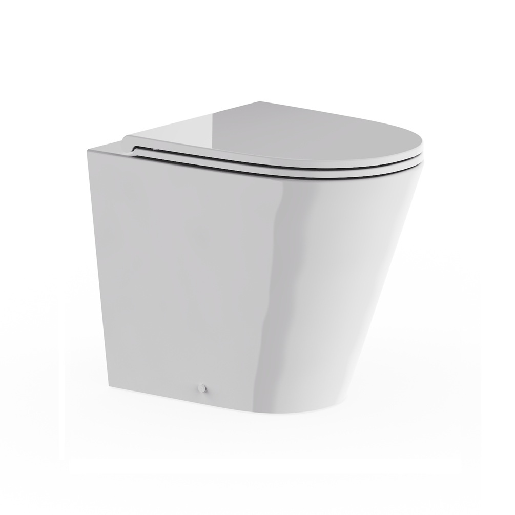 product cut out image of Britton Hoxton Round Back to Wall Toilet and Soft Close HOX6117RCW Seat