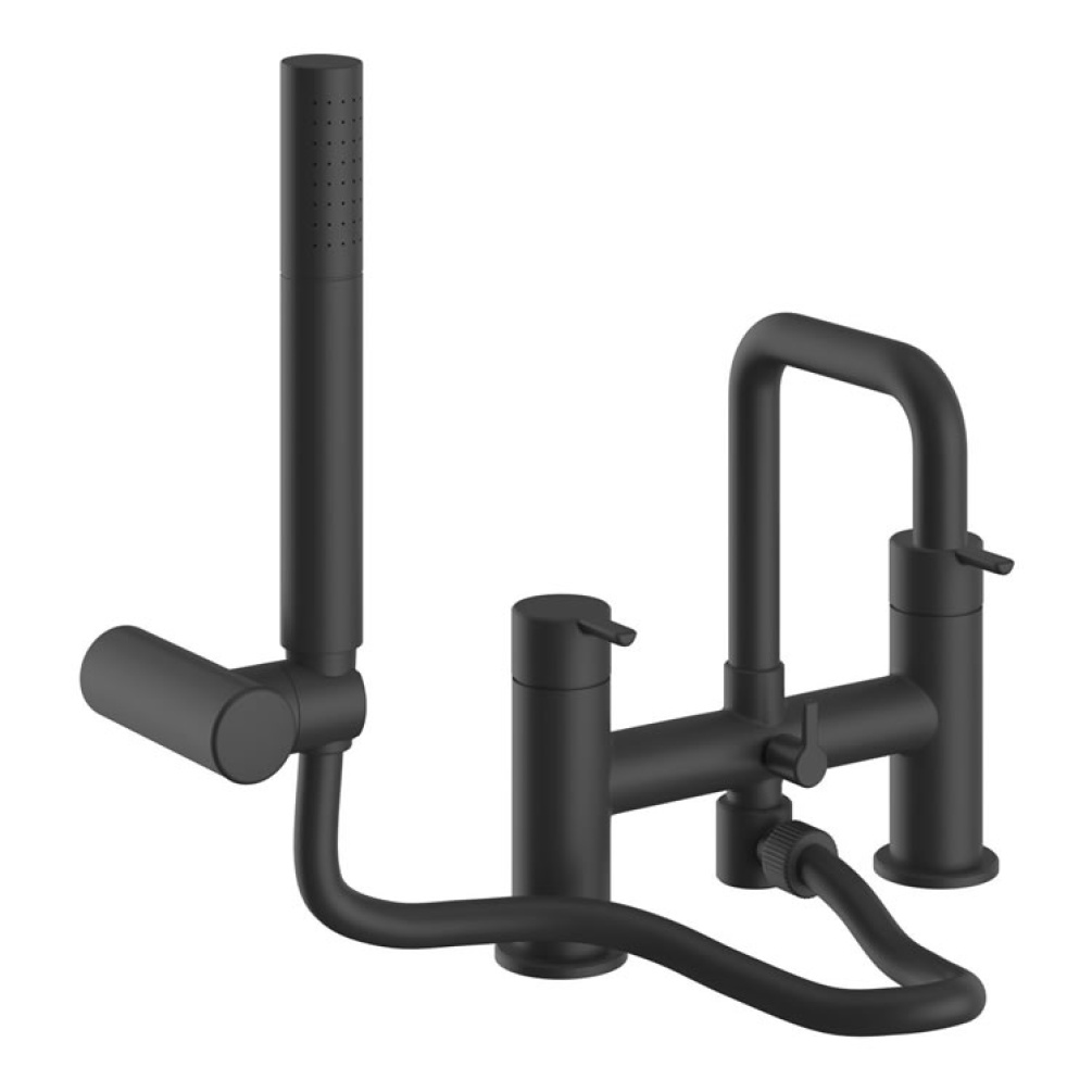 Heritage Dartmouth Matt Black Bath Shower Mixer